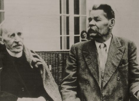 Писатели Максим Горький и Ромен Роллан. Москва, 1935 год.